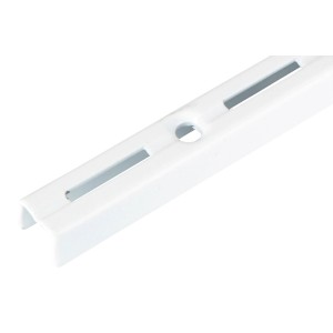 Guida per mensola bianca, 50 cm, per fissare ripiani nella costruzione di mobili.