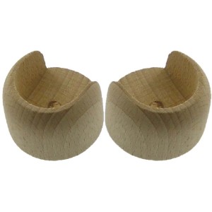 Supporto parete Ø 28 mm legno grezzo