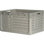 Contenitore t.b.t. grigio / scatola di immagazzinaggio con motivo traforato per casa e giardino.
