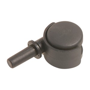 Rotella doppia nera Ø 40 mm con perno, portata 20 kg, per mobili e contenitori su ruote.
