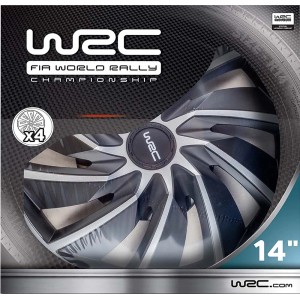 Copricerchio WRC 14 pollici, accessorio auto esterno. Set di 4 pezzi.