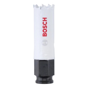 Seghe a tazza Bosch Ø 20mm per legno e metallo. Utensile con gambo bianco e attacco nero.