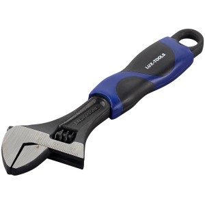 Chiave a rullino LUX Comfort, 250 mm, con manico blu e nero. Chiave inglese e estrattore per il fai da te.