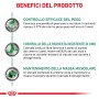 Vantaggi del prodotto t.b.t. cibo secco per cani: controllo del peso, sazietà, mantenimento muscolare.