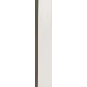 Dettaglio di un profilo per finestra in PVC bianco.