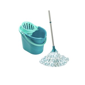 Set Lavapavimenti a frange Classic Mop manico acciaio 3 parti 120 cm