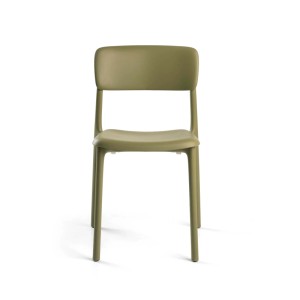Sedia impilabile Poppy in polipropilene verde 49,5x49h79,5 cm