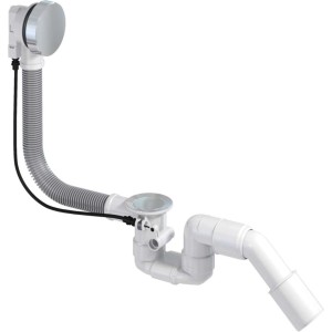 Kit di scarico per vasca da bagno con spina automatica cromo