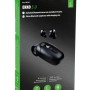 Auricolari Bluetooth Ekko 5.0 neri con custodia di ricarica nella confezione.