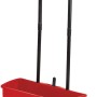 Spandiconcime Einhell GC-SR 12, spargitore di fertilizzante rosso con manico e ruote nere.