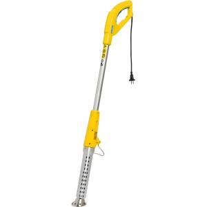 Bruciatore per erbacce Gloria Thermoflamm Bio Electro con manico giallo e asta argentata.
