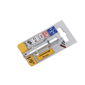 Prolunga LUX 10 mm (3/8) 75 mm Comfort per inserti chiave a bussola, acciaio al cromo vanadio.