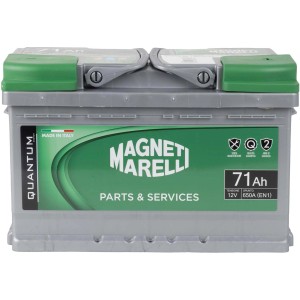 Batteria auto Magneti Marelli, 12V 71Ah, per impianto elettrico auto.