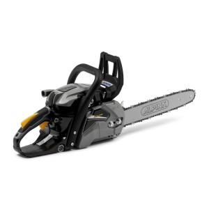 Motosega grigia AlpinA, elettrosega per lavori di giardinaggio e forestali.