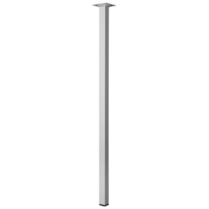 Gamba per tavolo Hettich, 700 mm, effetto alluminio, quadrata, per mobili.