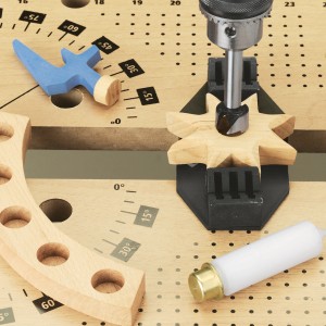 Punta Forstner che fora il legno, parte di un set da 5 pezzi (15-35mm).