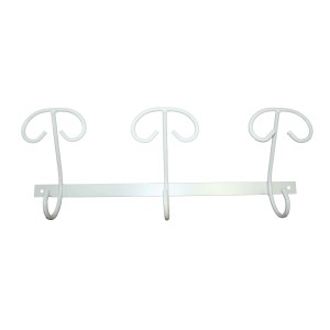 Appendiabiti bianco per organizer armadio, 3 ganci