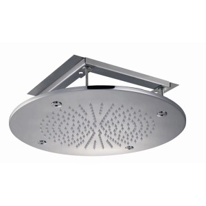 Soffione t.b.t. rotondo in metallo, parte del set soffioni.