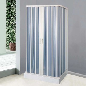 Box doccia t.b.t. con strisce blu e bianche