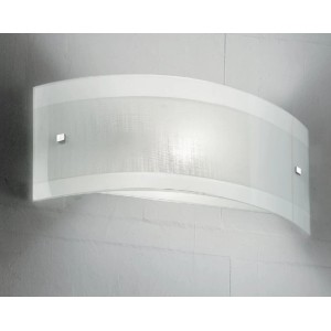 Applique LED curva bianca. Lampada da parete con luce soffusa.