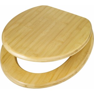 Sedile WC Moros in vero legno, coperchio WC in robusto legno con cerniere in metallo.