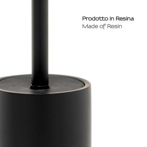 Scopino bagno Brenda in resina nero matt