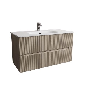 t.b.t. Mobile bagno con lavabo e rubinetto per bagno.