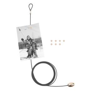 Sistema appendi foto t.b.t. con foto e accessori, ideale come regalo.