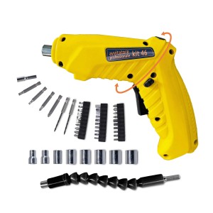 Avvitatore a batteria multiuso kit 46 accessori con valigetta