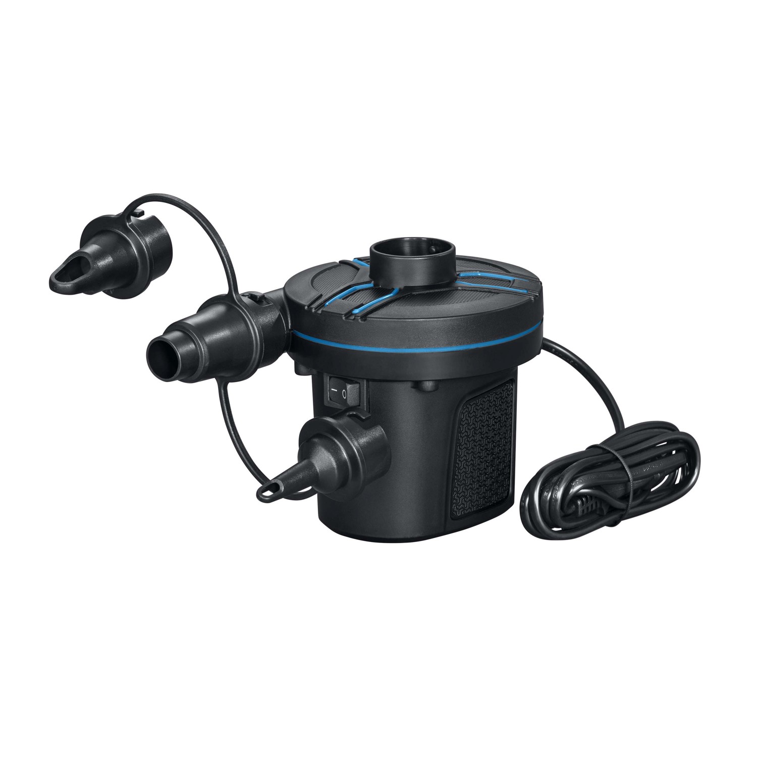 Pompa elettrica Bestway PowerTouch (220-240V) con adattatori per gonfiare materassini e piscine.