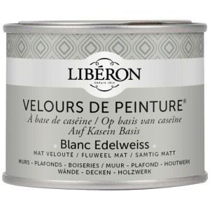 Idropittura lavabile Velours de Peinture Liberon Blanc Edelweiss 0,125 L