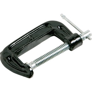 Morsetto a vite nero per serraggi versatili.