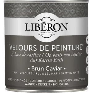 Idropittura lavabile Velours de Peinture Liberon Brun Caviar 0,5 L