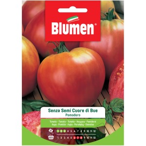 Confezione di semi di pomodoro 'Cuore di Bue'. Ideale per la coltivazione di ortaggi in giardino.