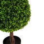 Bosso artificiale a palla in vaso, pianta finta verde per interni.