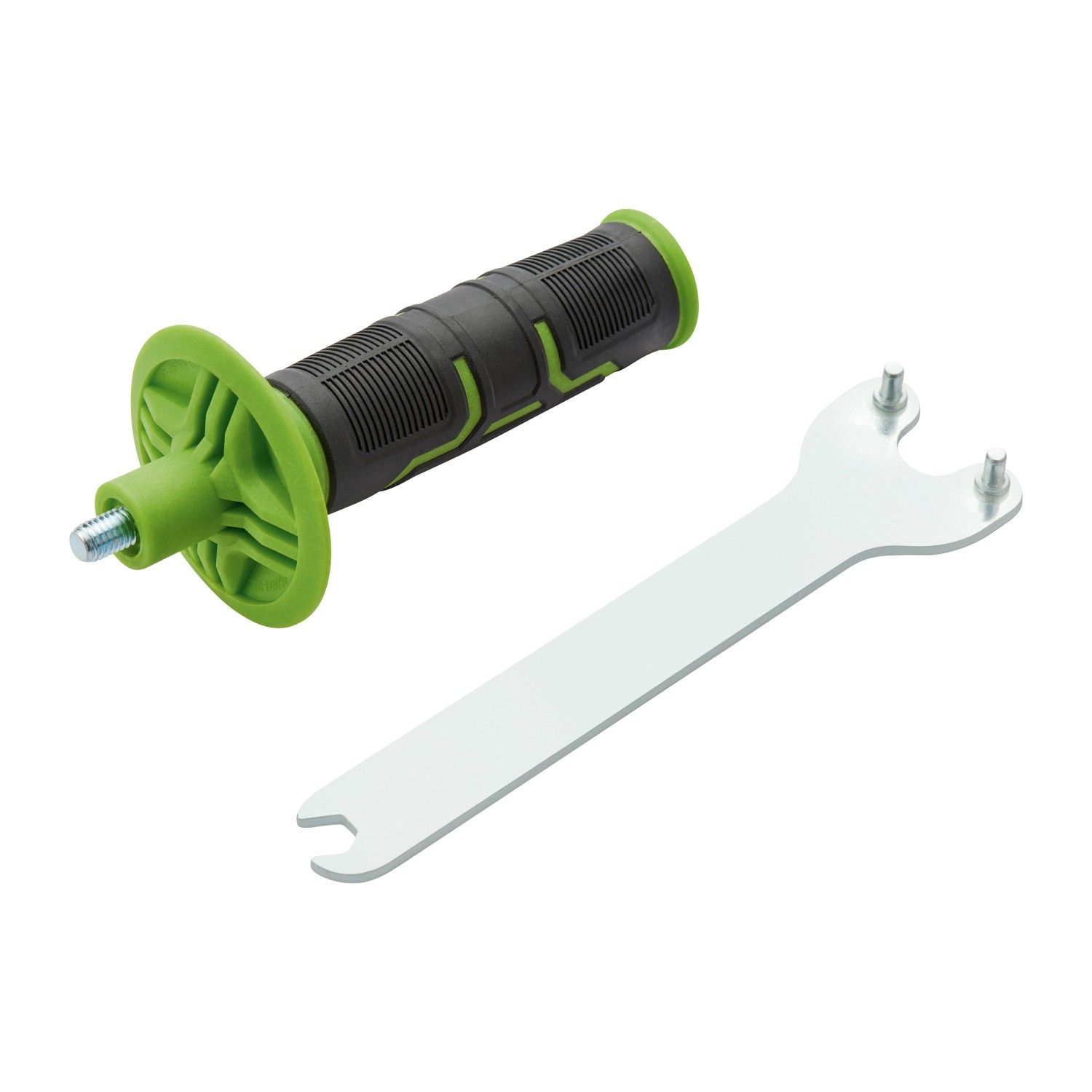 Impugnatura ausiliaria e chiave a perni per smerigliatrice angolare LUX del set di utensili a batteria 3in1.