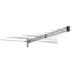 Antenna TV grigia per una ricezione video ottimale.