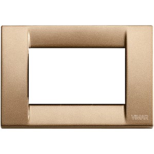 Placca t.b.t. per interruttori e prese color oro.