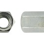 Dado di raccordo t.b.t. argentato, forma esagonale.
