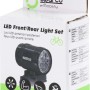 Set luci LED per bici Sparco, anteriore e posteriore nella confezione.