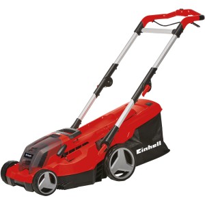 Tagliaerba a batteria Einhell Power X-Change GE-CM 36/37 Li Solo con cesto di raccolta da 45 l, rosso/nero.