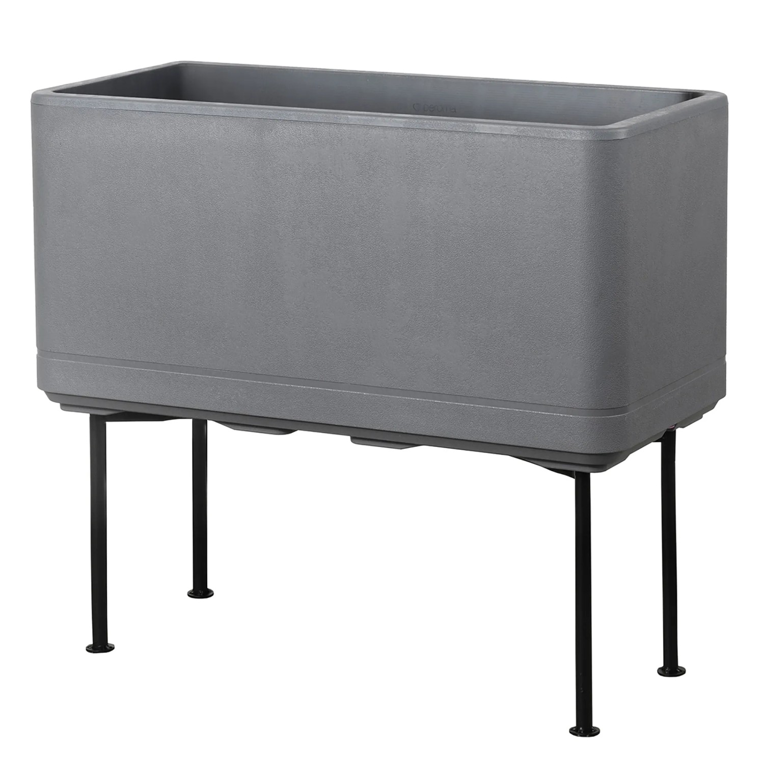 Fioriera Deroma Cosmo, 78 cm, bianco perla, con gambe nere. Ideale per interni ed esterni.