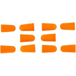Tappi per orecchie arancioni LUX, 10 pezzi, per una protezione efficace dal rumore.