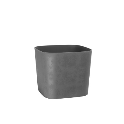 Vaso per piante quadro Swingmood 30 cm grigio fumo plastica riciclata