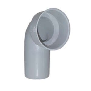 Curva per tubo HT, raccordo a gomito per acque reflue in grigio.