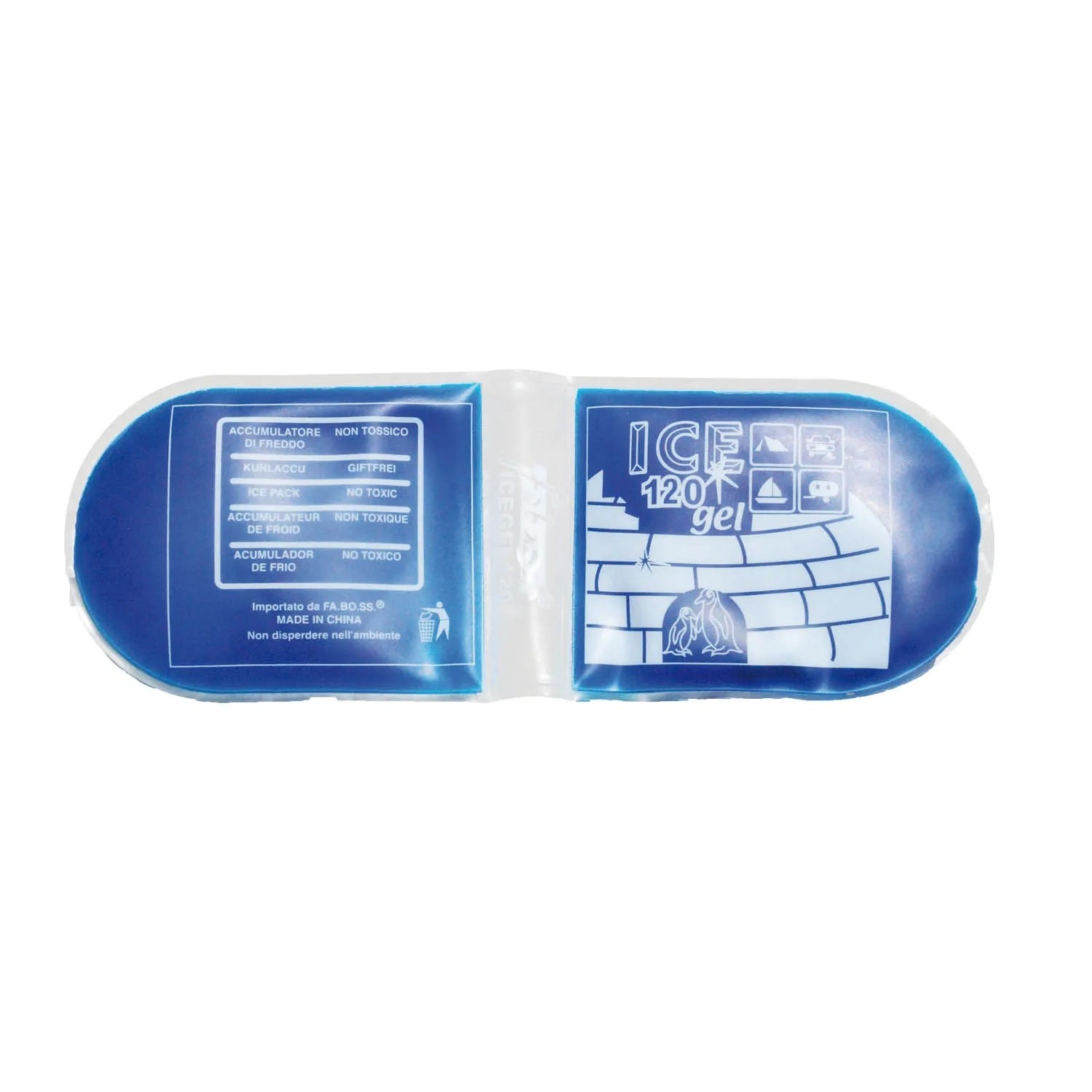 Borsa del ghiaccio blu per campeggio, riutilizzabile e atossica.