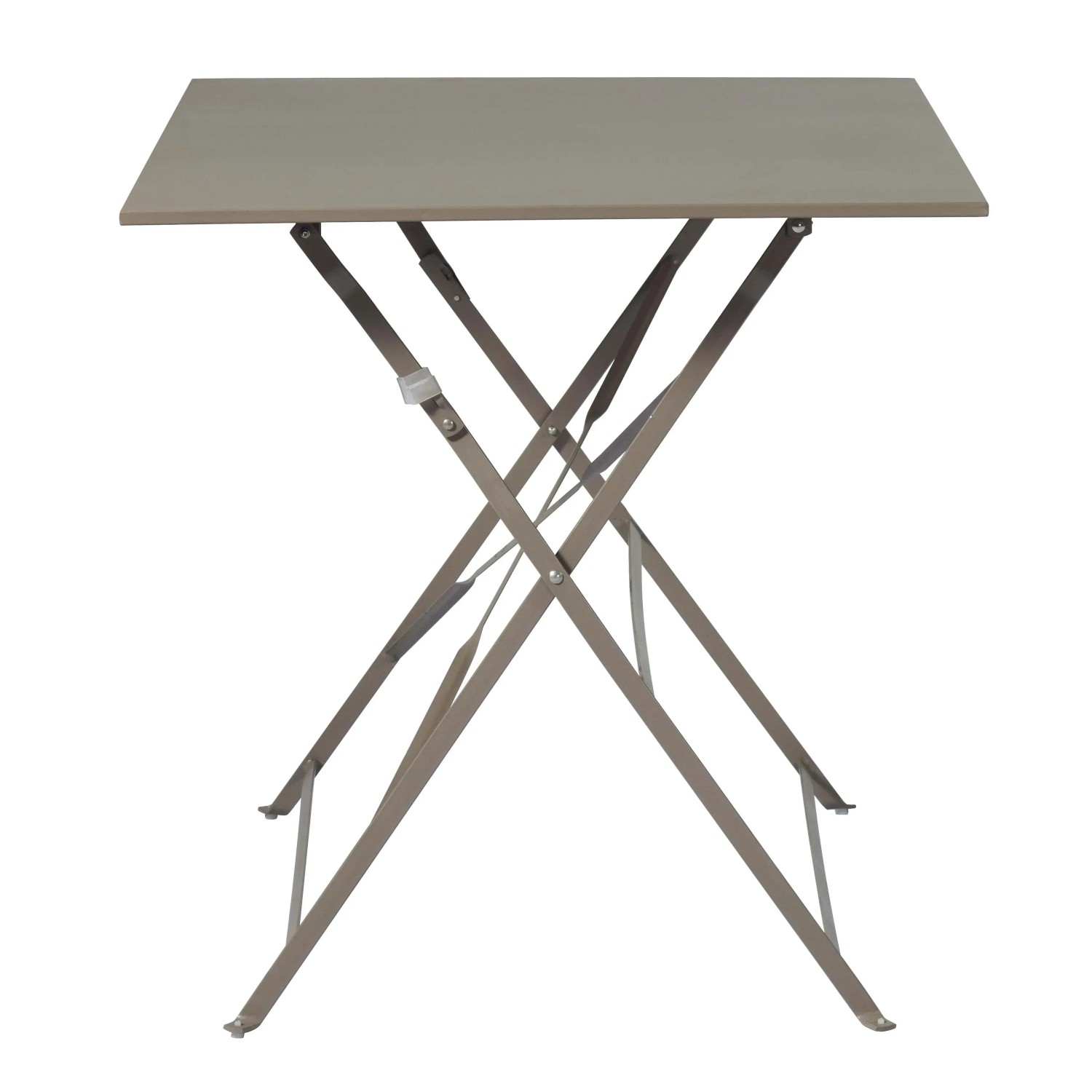 Tavolo da giardino quadrato pieghevole color tortora. Ideale per balconi e terrazze.