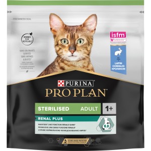 Purina Pro Plan Renal Plus cibo per gatti sterilizzati adulti con coniglio.