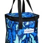 t.b.t. Borsa frigo per attrezzatura da campeggio con motivo mimetico blu e manici.