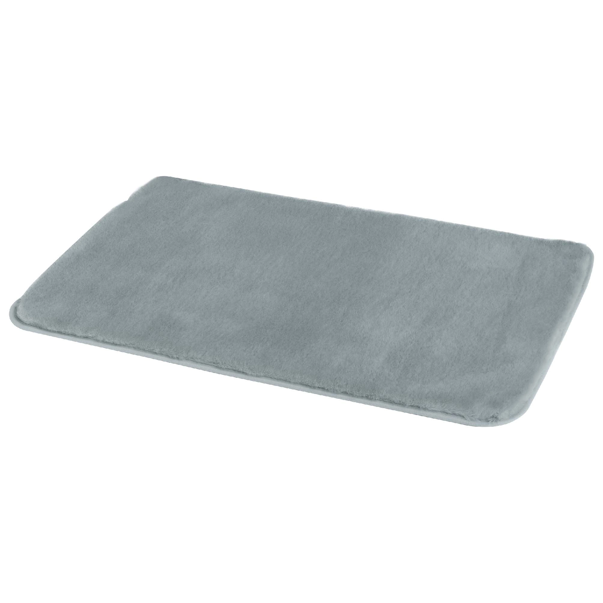 Tappeto bagno Fuzzy 50x80 cm grigio